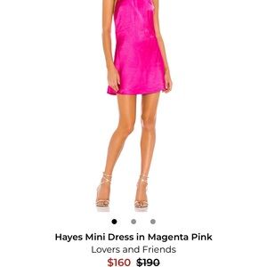 Lovers + Friends Hayes Mini Dress in Magenta Pink